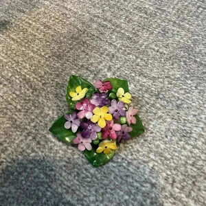 Cara China Staffordshire Made In England Floral Boquete Brooch